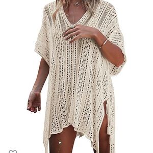 Crochet Beige Cover up new size medium
